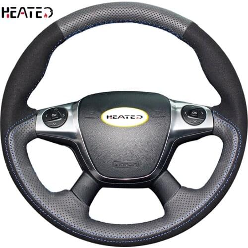 Braiding Cover for Steering Wheel for Ford Focus 3 2012-2014 KUGA Escape 2013-2016 C-MAX 2011-2018 Steering Cover for Ford