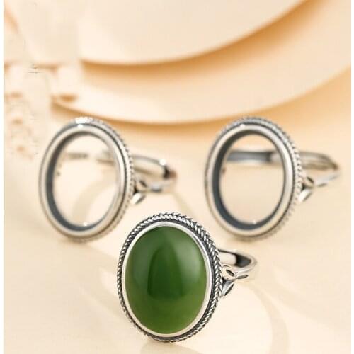 12*16mm 925 STERLING SILVER MEN Women Semi Mount Bases Blanks base blank Pad ring Setting jewelry findings diy A5957