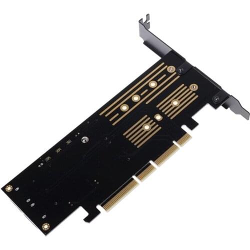 PCI-E 3.0 X16 to M.2 SSD PCIE to M2 Adapter Raiser M Key B Key mSATA 2 x 7Pin SATA Port NVME M2 SSD AHCI mSATA 3 in 1 Riser Card