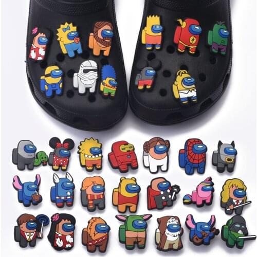 1Pcs Soft PVC Robot Shoe Charms Accessories Hot Games Shoe Decorations Cartoon Croc Jibz Popular Ornaments Kids Adult Gift