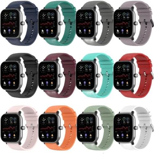 Silicone Sport Strap For Xiaomi Huami Amazfit Bip S Bracelet Smart Accessories Watch 20MM /22MM Replacement Waterproof Band