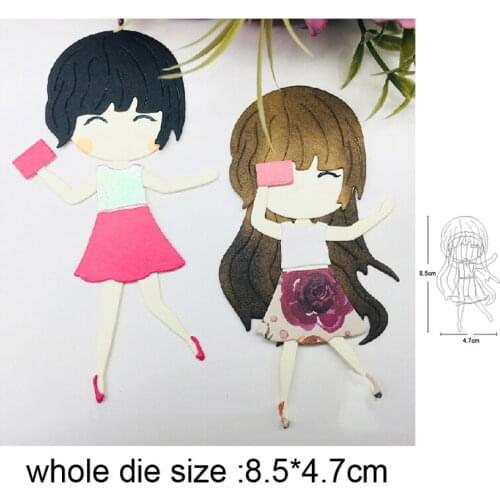 Craft dies cute little girl Metal Cutting Dies for Scrapbooking dies DIY Paper Cards Making Embossing Die Cut stencils dies 2020