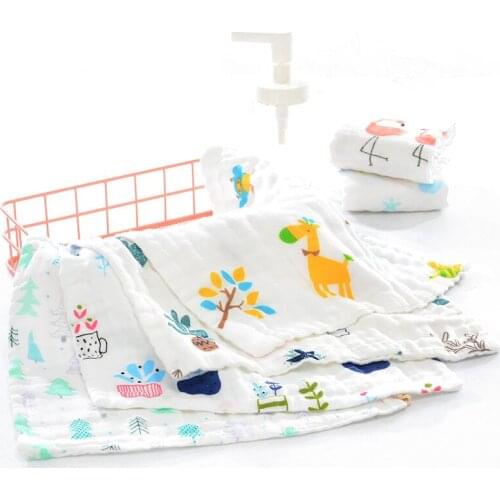 6-layer 30*30cm High-Density 100% Cotton A Class Muslin Gauze Square Scarf Baby Handkerchief Face Towel Baby Saliva Towel