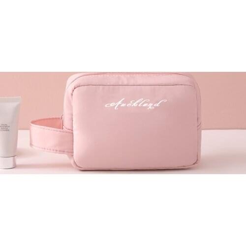 Female Portable Travel Cosmetic Storage Bag Ins Wind Large Capacity Waterproof Cosmetic Bag Double Zipper Cosmetic Bag