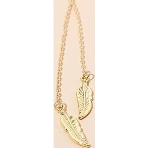 Women Necklace Personalized Leaf Sweater Tassel Necklace Vintage Temperament Jewelry Gifts for Women Accessories Wholesale