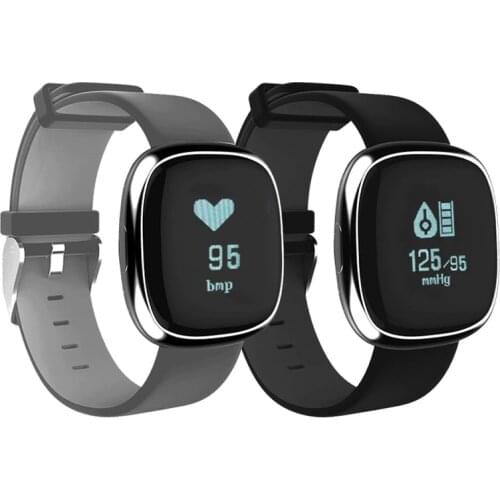 0.95 inch OLED Blood Pressure Heart Rate Fitness Tracker Smart Wristband Watch for IOS Android