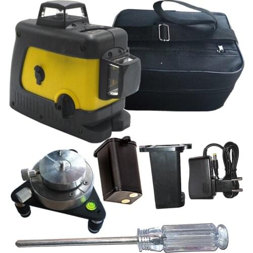 3D 360 Degree Rotary Red Laser Level 12 Line red Slash Outdoor Level Lithium Touch Control High-precision