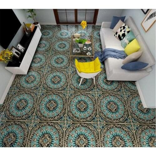 PVC courtyard garden balcony floor tiles non-slip waterproof self-adhesive 3D floor sticker tiles bathroom 3D wallpaper