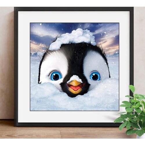 Full Square Diamond Painting Penguin Full Drill Square Diamond Embroidery Animals DIY Picture Of Rhinestone Decor Home