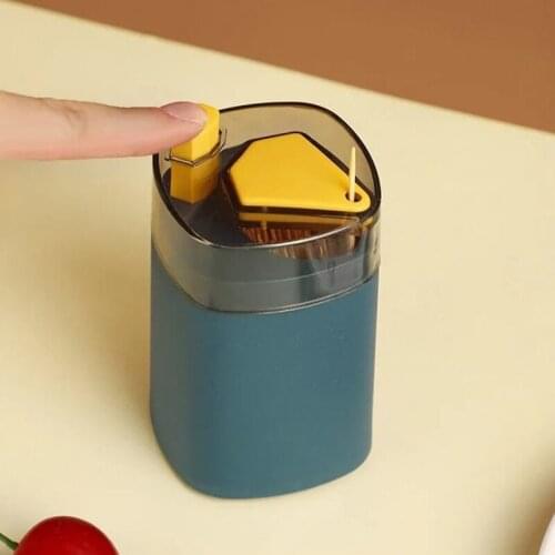 Automatic Toothpick Box Wheat Straw Toothpick Holder Container Portable Pop-up Toothpick Dispenser Storage Box Kitchen Organizer