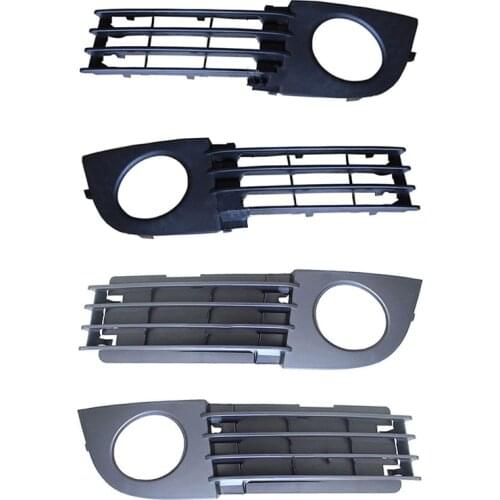 2pcs Auto Front Left Right Bumper Fog Light Lamp Grill for AUDI A6 C5 2002 2003 2004 2005 4B0807681AA 4B0807682AA