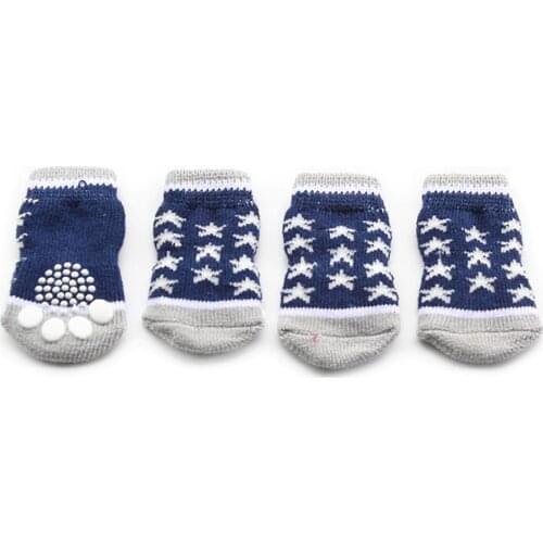 White Five-Pointed Star Pattern Pet Dog Sock Pet Dogs Latex Skid-Proof For Socks 6081053 Puppy Supplies S M L