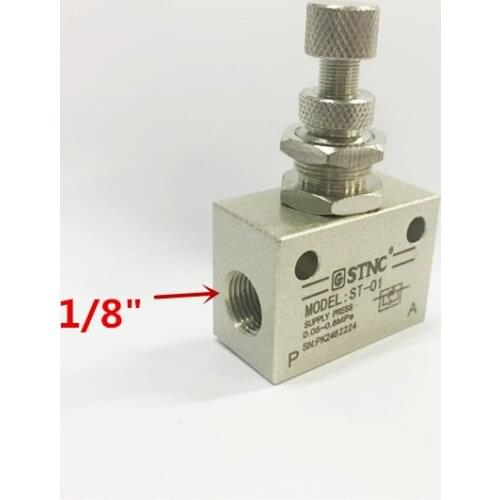 Free Shipping 2PCS/Lot 1/8'' One Way Air Operating Flow Control Valve ST-01