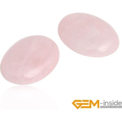 Natural Rose Quartzs GEM-inside CAB cabochon Beads For Jewellery Ring Pendant Making Beads DIY Selectable size 5PCS Wholesale