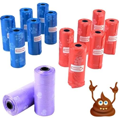 4 Rollos 8 Rollo Dog Poop Bag Dispenser Pooper For Dog Pet Waste Bags Clean-up BagWaste Pet Clean Bag For Dogs Supplies