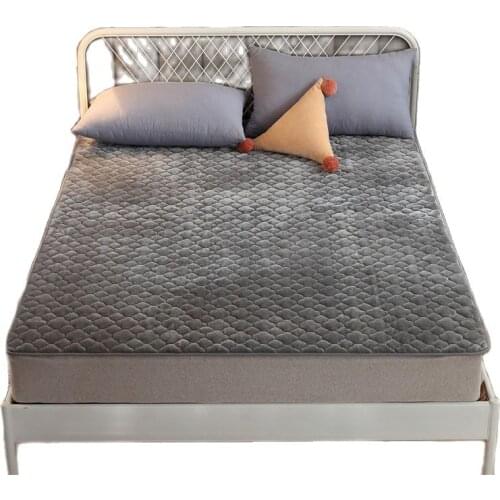 Flannel Mattress Quilted Washable Mattress Bed Cover Warm Thin Student Tatami Mat Pad For 1/1.2/1.5/1.8 Bed Home Hotel Textile