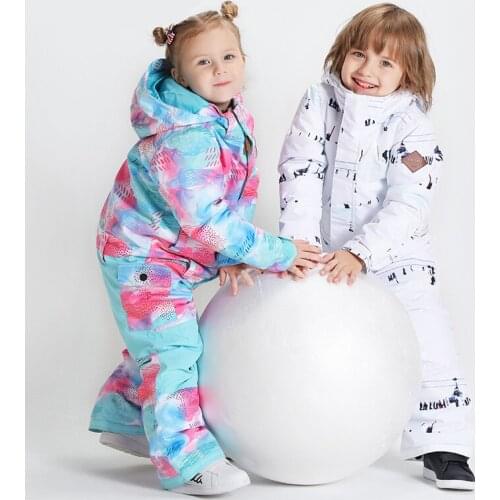 GSOU SNOW Winter Kids Boys Girls Ski Jacket Breathable Water-Resistant Windproof Warm Snowboard Suit Outdoor Children Coat