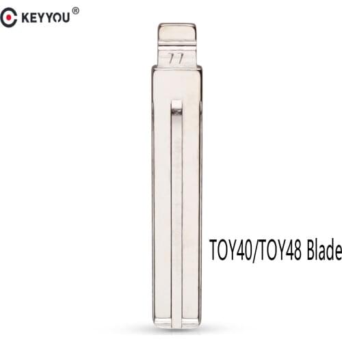 KEYYOU 10pcs/lot No.77 Remote Flip Folding Key Blade for Kia 7T14 for Hyundai Verna IX35 Middle Slot 77# Uncut Key Blank