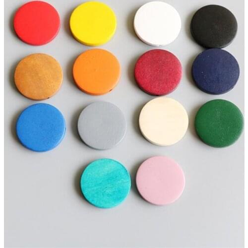 10pcs 14 Colors Round Flat Wood Charm Pendant With Hole For Drop Earrings Necklace Jewelry Making DIY Decorative