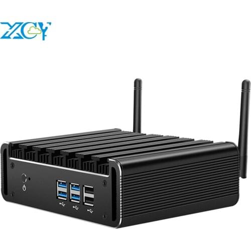 XCY Mini PC Intel Core i7 7500U i5 7200U i3 7100U DDR3L RAM mSATA SSD HDMI VGA 6xUSB Dual-Band WiFi Gigabit LAN Windows 10 Linux
