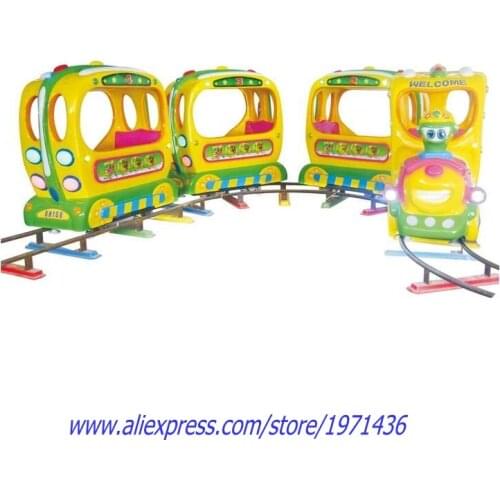2018 New Arrival Track Train For Kids Amusement Park Outdoor Cartoon Train Rides For Sale