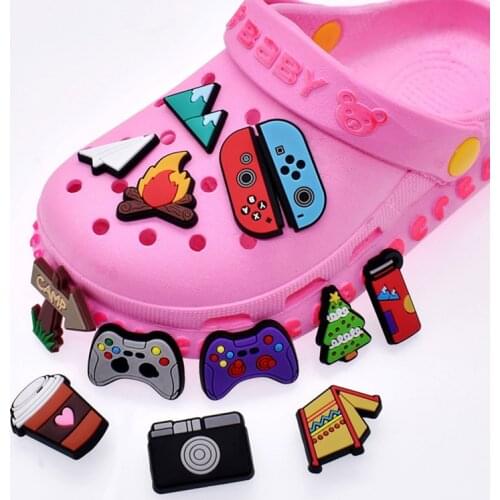 New Products All Kinds of Cartoon Accessories Shoe Flower Detachable PVC Soft Rubber Buckle
