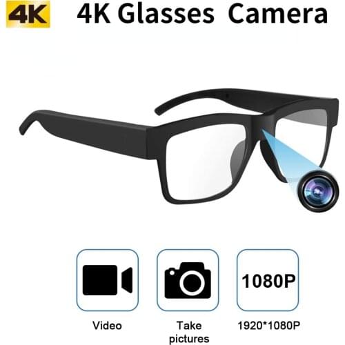 4K Full HD Portable Wearable Mini Camera Video Driving Recorder Glasses Riding Recorder Smart Glasses Sports Outdoor Camera