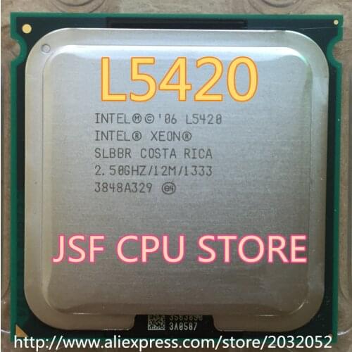 Intel Xeon L5420 server CPU/2.5GHz /LGA771/L2 Cache 12MB/Quad-Core/( Give Two 771 to 775 Adapters)