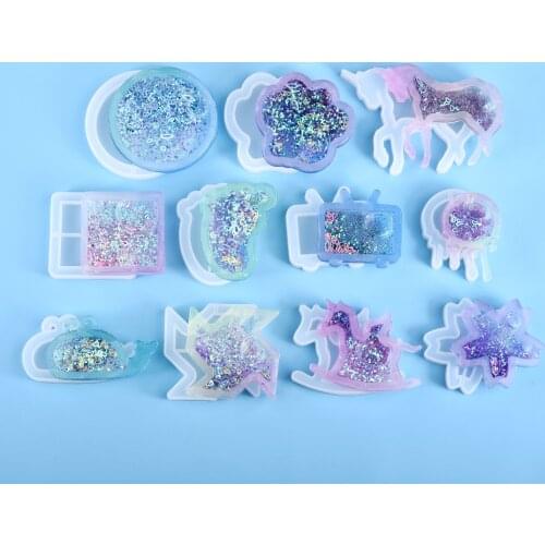 Cherry Trojan Shape Quicksand Silicone Molds Resin Mold UV Epoxy Jewelry Making For Pendant Jewelry Tools