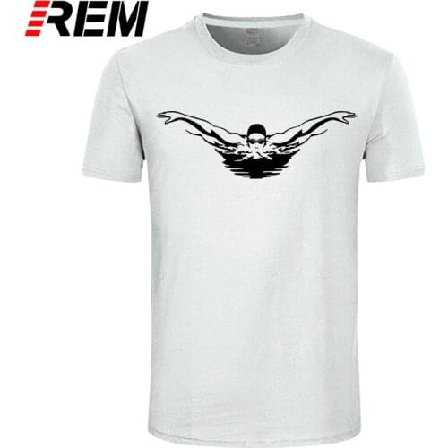 Swimmer Swim Pool Sport Fashion Men Tee Shirt Summer T-shirt Cotton Mens raglan Short Sleeve O Neck Streetwear T Shirt Top
