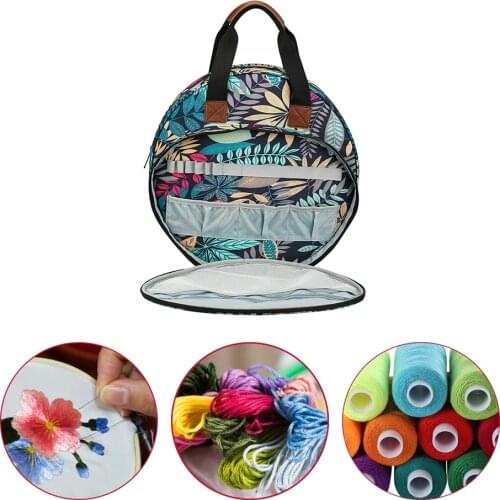 Embroidery Tool Kit Storage Bag Practical Cross Stitch Yarn Sewing Accessories Organizer Holder Handbags Large Capacity Bag