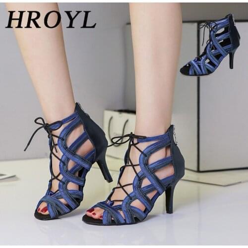 Latin dance shoes for girl women ladys Rhinestone ballroom professional Salsa tango party dancing shoes high heel