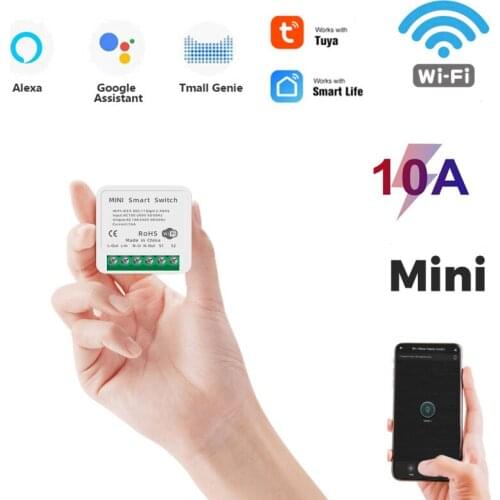 10A Smart Home Control Wireless Switches Compatible With Tuya Smart Alexa Google Home Improvement MINI Wifi Smart Switch Timer