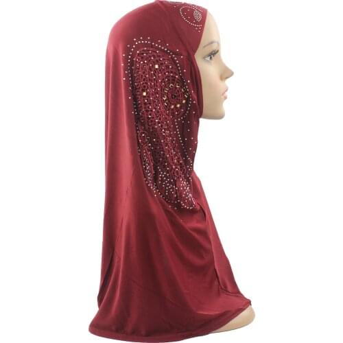 12pcs One Dozen Muslim Hijab for Women Girls Amira Headscarf Ice Silk Material Beautiful Embroidery Wholesale