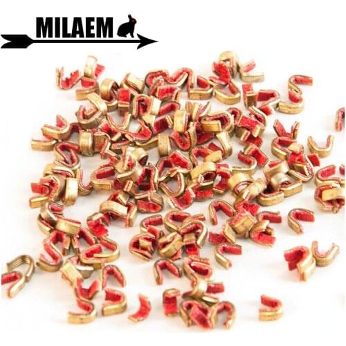50/100pcs Archery Anti-Slip Copper Buckle Bow String Nock Points Protect Buckle Clips Bow Arrow Shooting Hunting Accessories