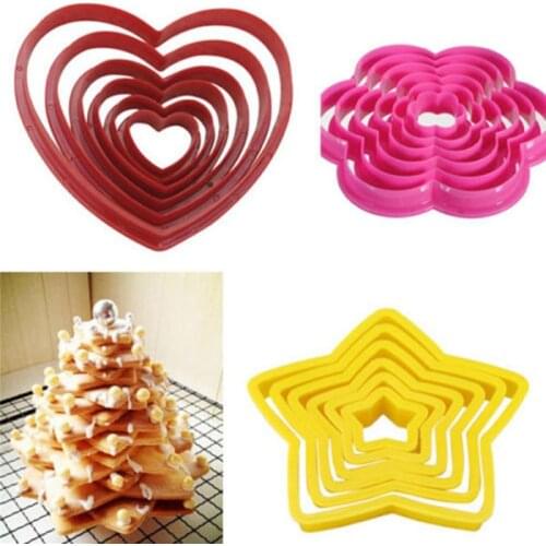 6pcs/set Multi-style Cake Cookie Biscuit Cutter Stamp Mold Food Grade Baking Pastry Fondant Decorating kitchen accessories