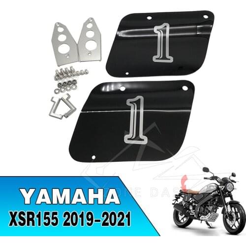 Motorcycle Accessories Cafe Racer PLAT BODY SAMPING SIDE NO. Number PLATE BLACK For YAMAHA XSR155 XSR-155 XSR 155 2019 2020 2021