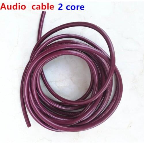 Audio cable line 2 core Pure copper Shielded wire 6MM aux line Connect to RCA 3.5mm jack 5DIN pulg for amplifier Turntable