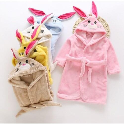 Autumn New Childrens Clothing Childrens Flannel Bathrobe Boys and Girls Home Clothes Middle Pajama Kids Robes Kids Bathrobe