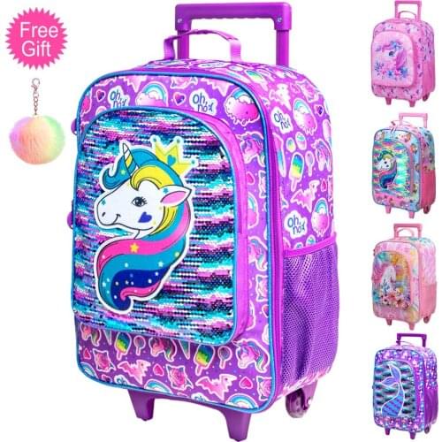 Kids Luggage, Girls Unicorn Suitcase