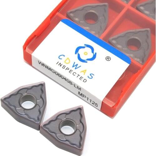 10PCS WNMG080408 LM MP1125 External Turning Tool High Quality Carbide Inserts WNMG 080408 Lathe Cutter Tool for Stainless Steel
