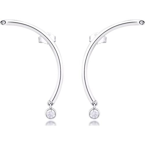 Cosmic Lines Stud Earring 100% 925 Sterling-Silver-Jewelry Free Shipping