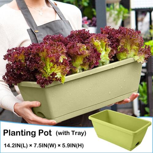 Lazy Pots For Family Balcony Vegetable And Flower Planting Trough Rectangular Vegetable Pots Plastic Flower Pots