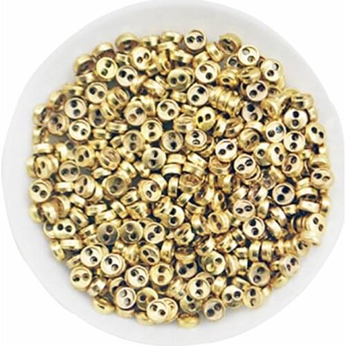 50pcs Mini buttons metal 3mm 4mm 5mm 6mm 7mm 8mm mixed color round bread buttons doll buttons for diy sewing blyth doll clothing