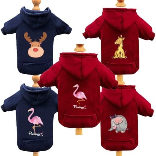 Fashion Cartoon Puppy Hoodie Winter Pet Clothes for Dogs And Coat Jacket Cotton French Bulldog Clothing for Dogs Pets Clothing