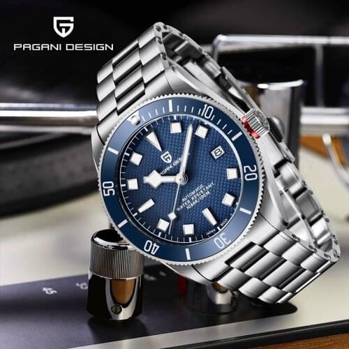 PAGANI Design BB58 Mens Watches Top Brands Blue Men Watch 2021 New Fashion waterproof 100M wristwatch Japan NH35 For Men Gift