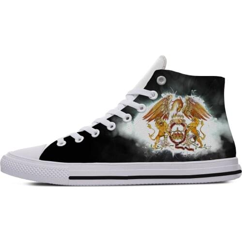 Mens Casual Shoes Latest Top Litter Rock Band Queen Man Leisure Plimsolls Custom Images Or Logo Lace-up Flat Shoes