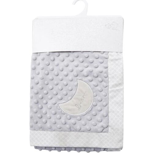 Soft baby blankets newborn 100% flannel warm 2 layers solid color star/moon/heart pattern Swaddle wrap Baby Bedding Blankets