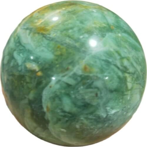 Natural Raw Mineral Chlorite Quartz Decorative Ball Green Crystal With Druse Sphere Healing Scenery Stone Vintage Accessories