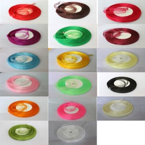 Wholesale 50 Yards 3/8" 10mm Organza Ribbon Bow Wedding Decoration Lace Crafts 22 colors are available